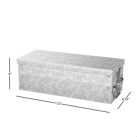 stalwart 12-inch oversized metal storage lock box|metal tool box holder.